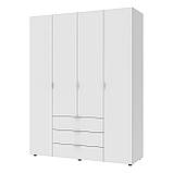 Шафа розпашна для одягу Doros Гелар 155х49,5х203,4 см Білий (DRS-011100), фото 5