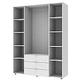 Шафа розпашна для одягу Doros Гелар 155х49,5х203,4 см Білий (DRS-011100), фото 6