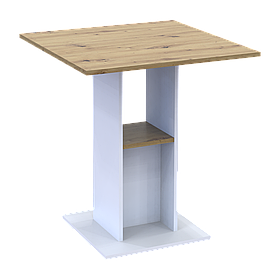 Стіл на кухню Doros Коуд 70х70х74 см Білий/Дуб артизан (DRS-011439)