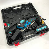 Акумуляторна пила для садового дизайну Krafftec 15 см, Акумуляторна ланцюгова пила для дачі JS-43, фото 4