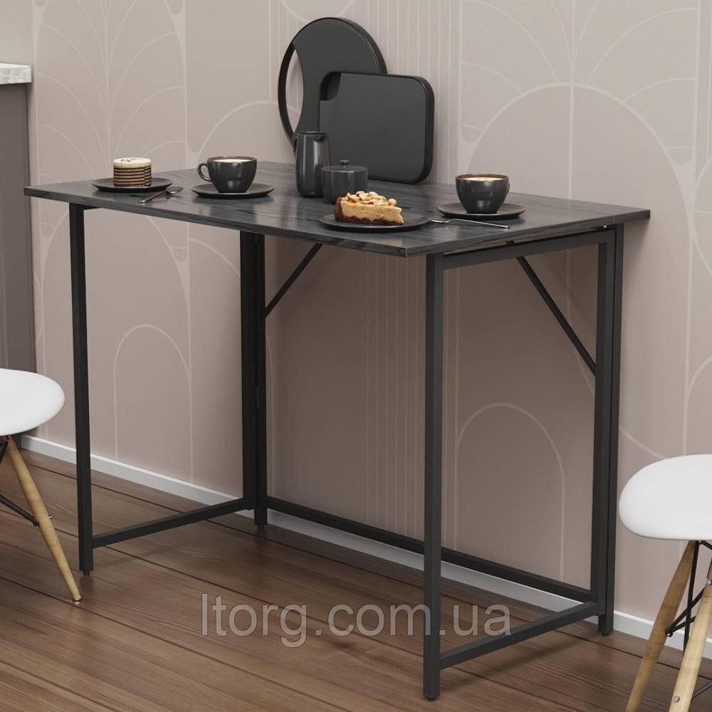 Розкладний стіл Моріс Ferrum-decor 750x1000x600 Чорний метал ДСП Сосна Кембра 16 мм (FRD-104671), фото 1