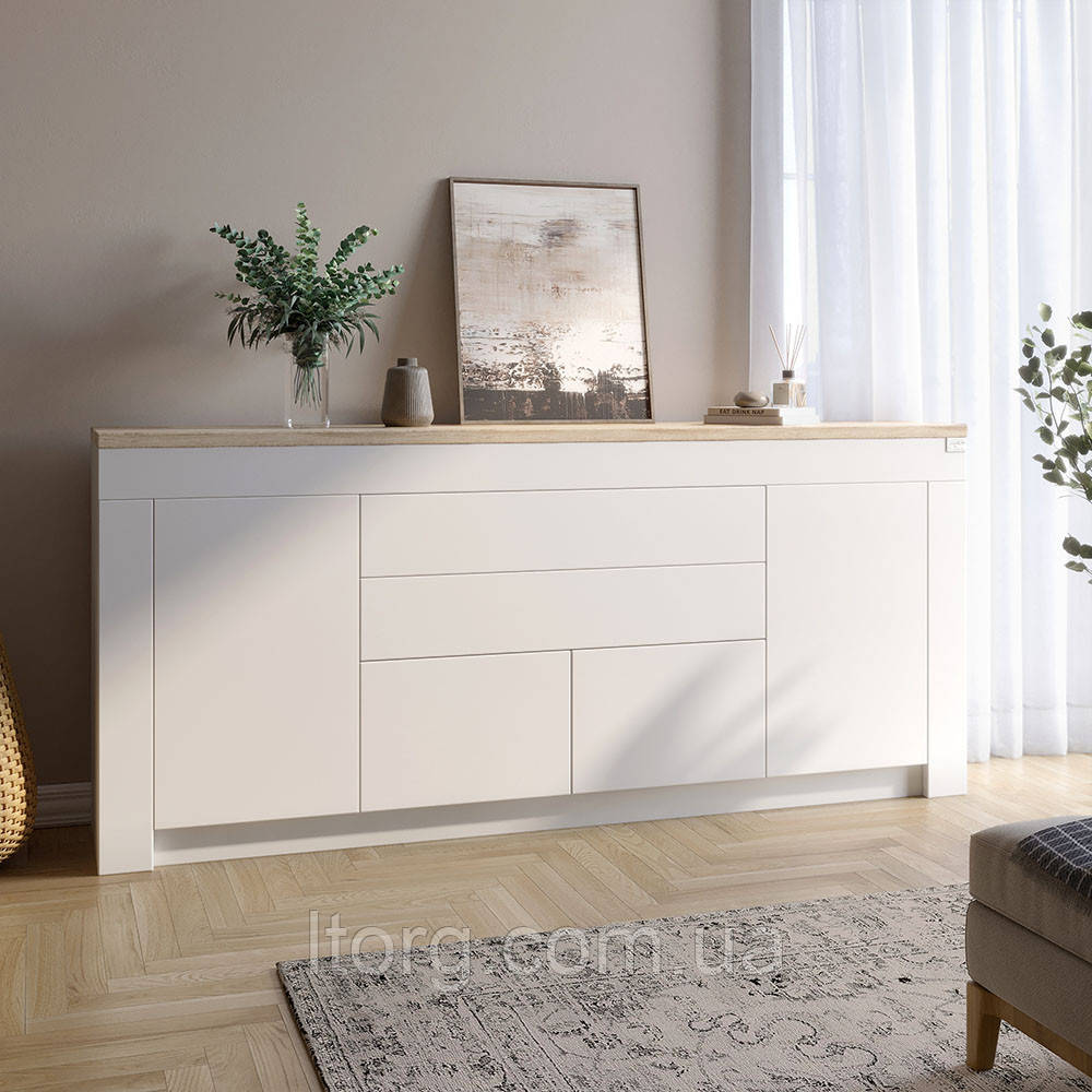 Великий комод LION Ларрі-2 Нiмфея альба/Дуб сонома (LION-041064) ТОП, фото 1