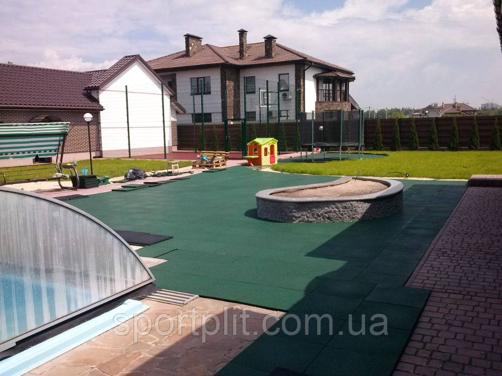 Гумова плитка для спортивних майданчиків, фото 1