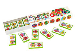 Доміно дитяче Технок з картинками фруктів 3336 у коробці