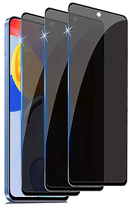 Захисне скло 3 шт CDK для Xiaomi Redmi Note 9S | 3D Антишпион Full Glue (022489) (black)