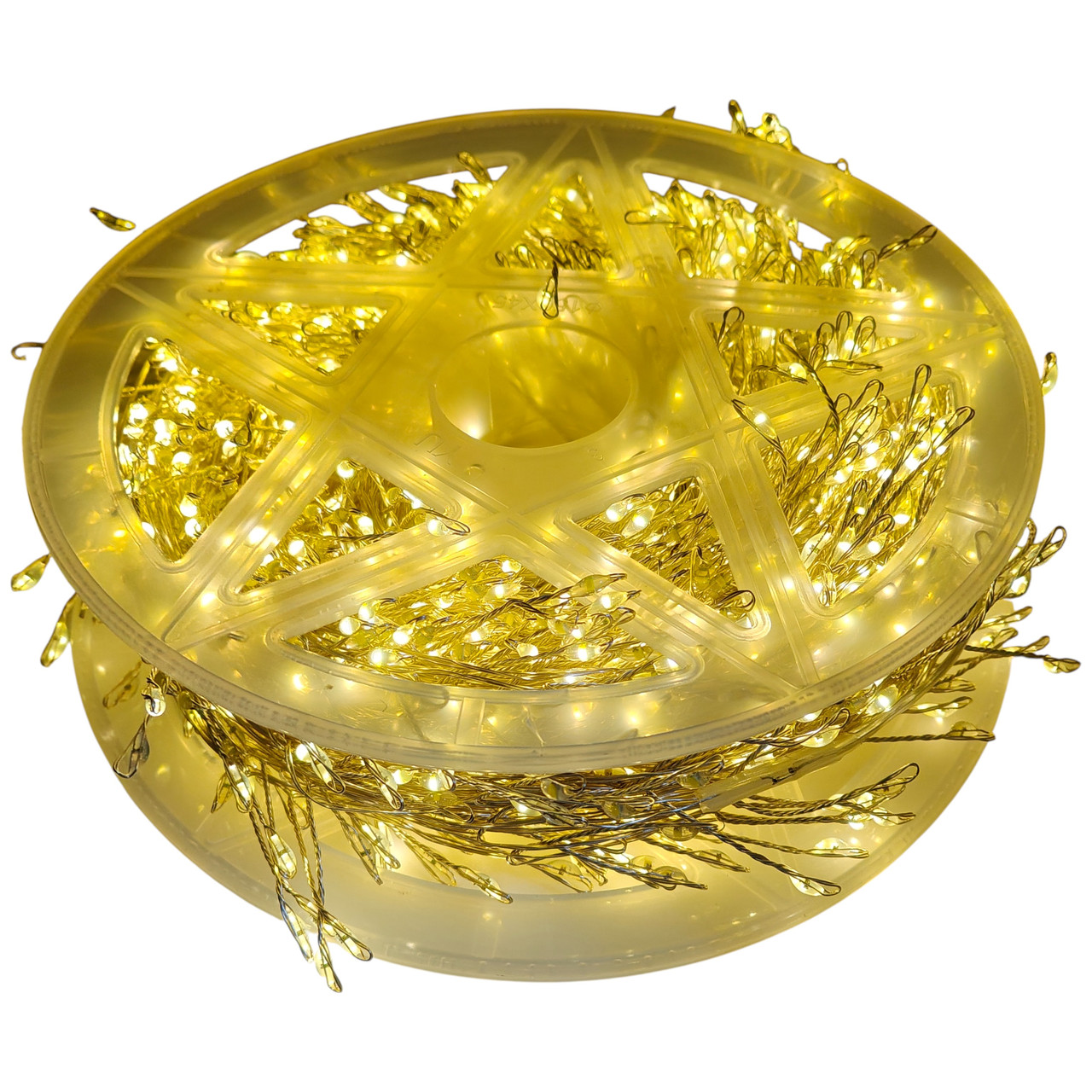 Гірлянда Роса USB 50 метрів 1500 LED з пультом срібний провід, тепле світло, пульт, 8 режимів, фото 1