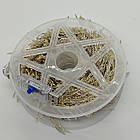 Гірлянда Роса USB 50 метрів 1500 LED з пультом срібний провід, тепле світло, пульт, 8 режимів, фото 5