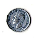 Канада › Король Георг VI 5 центів, 1944 рік  Хромована сталь, 4.54g, ø 21.2mm №392, фото 2