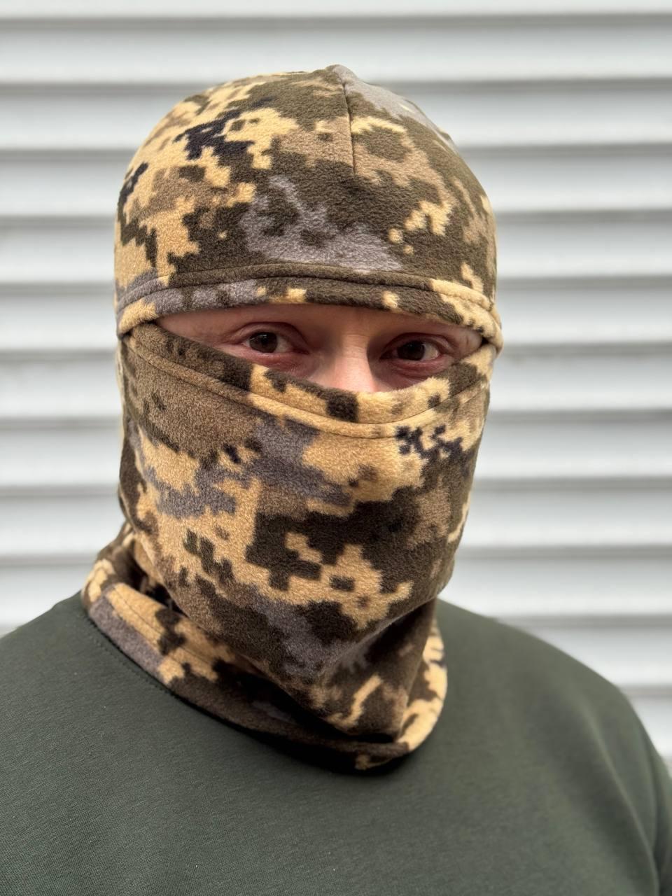 Флісова балаклава, піксель, фото 1
