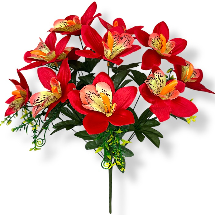 Штучні квіти букет орхідей Калатея, 46см, фото 1