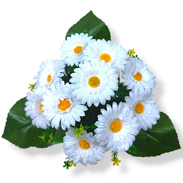 Штучні квіти букет ромашки білі 10-ка, 35см, фото 1