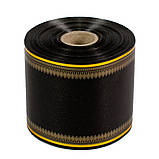 Стрічка ритуальна з візерунком та золотою облямівкою, 8см/50ярд, фото 3