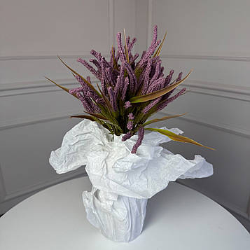 Добавка декоративний лисохвіст темно-бузковий, 34 см , 7 гілок