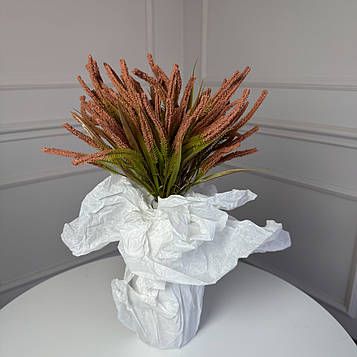 Добавка декоративний лисохвіст теракот, 34 см , 7 гілок