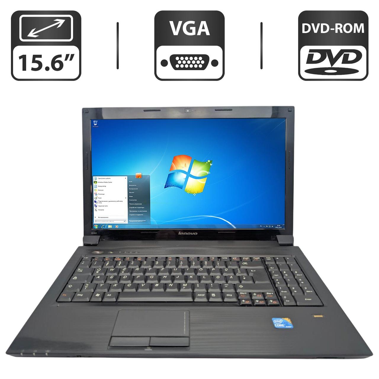 Ноутбук Lenovo B560/ 15.6" (1366x768)/ Core i3-380M/ 6 GB RAM/ 320 GB HDD/ HD