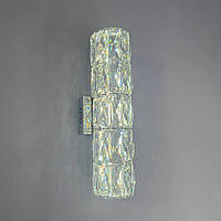 Кришталевий бра 10Вт з перемикачем кольору світла 3400K–6000K хром