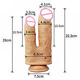 Подвійний фалоїмітатор із вібрацією Double Ecstasy, фото 5