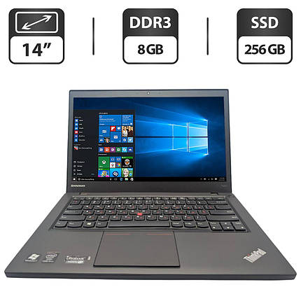 Ноутбук Lenovo ThinkPad T440s/ 14" (1600x900)/ Core i5-4300U/ 8 GB RAM/ 256 GB SSD/ HD 4400, фото 1