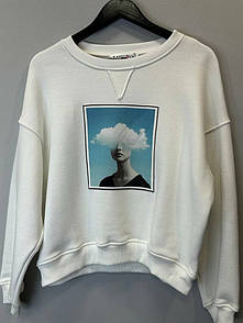 Жіночий світшот з принтом «Хмарка» KAPTSOVA MKKS5788