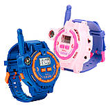 Дитячі годинники-рації Walkie Talkie 2 шт — синій і рожевий, акумуляторні, з компасом, фото 10