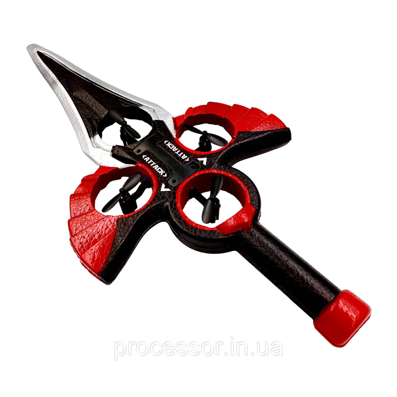 Дистанційний літаючий меч — RC дрон-літак Flying Sword 2025 червоний, 3 швидкості, трюки 360°, фото 1