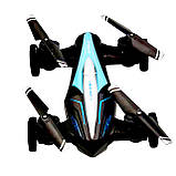 Радіокерований дрон-машинка JJRC 2-в-1 синій — літаючий автомобіль 2.4 ГГц для дітей і дорослих, фото 5