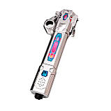 Світловий телескопічний меч BauTech 2-в-1 сріблястий — лазерний меч з підсвіткою, звуком і обертанням, іграшка для ігор та колекці, фото 3