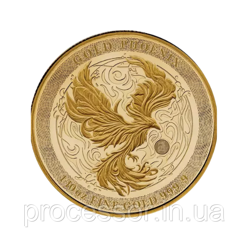 Золота монета 25 доларів 2025 року «Фенікс» 1/10 унції Au 9999 — інвестиційна та колекційна монета Ніуе, фото 1