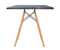 Стіл Тауер Вуд W квадратний 70*70 см чорний