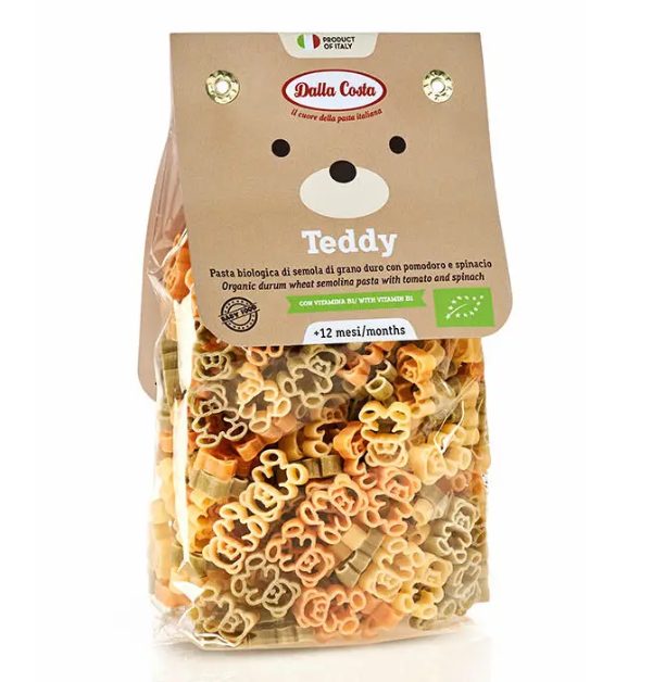 Макарони Teddy tricolor 200 г ТМ DALLA COSTA BIO