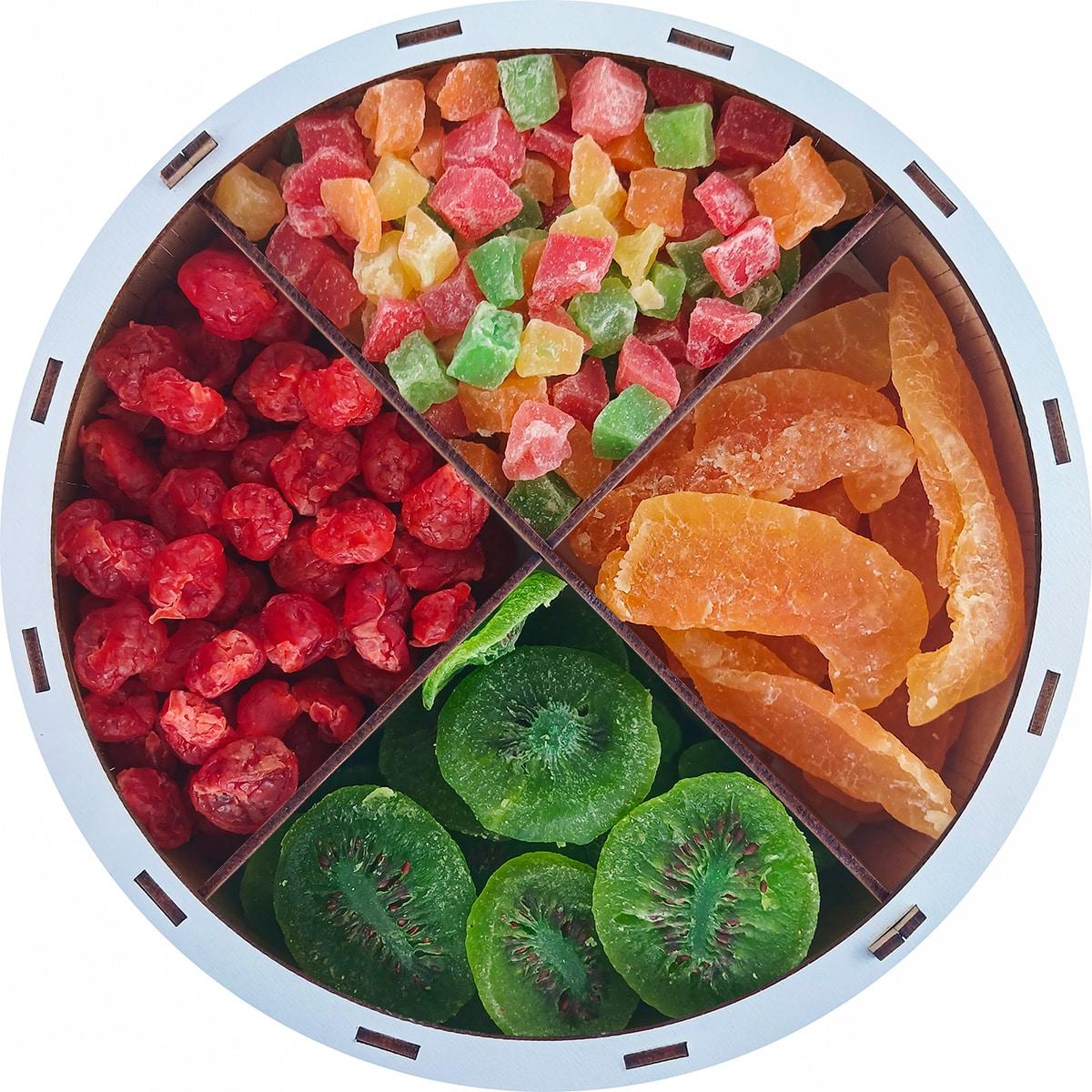 Подарунковий набір сухофруктів #1 (21x21x5см)