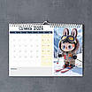 Календар Лабубу 2026 настінний перекидний (А4 формат, 300 х 210 мм, 12 аркушів), фото 2