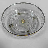 Блюдо-фруктівиця 27,2х8 см LED TWIST CLEAR GOLD поворотне Limited Edition B100076 прозоре з золотим, фото 4