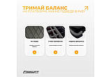 Степ-платформа 2-рівнева EasyFit EF-0540-GY Step-B, 68×28 см, висота 10–15 см, чорно-сіра — для фітнесу та аеробіки, фото 6