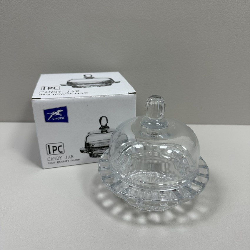 Лимонниця з кришкою скляна 12,5х12,5х12 см Crystal Lime BMTG336/7026, фото 1