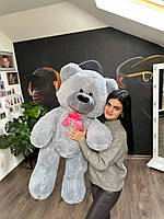 М'яка плюшева іграшка ведмідь 100 см сірий
