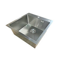 Мойка кухонная врезная Mixxus MH5050 Micro Decor SS Color (3.0/0.8) из нержавеющей стали (микродекор) 2 отверстия (MI8212)