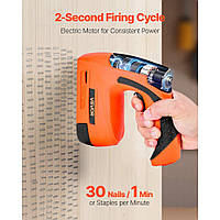 Бездротовий електричний цвяхозабивач VEVOR Степлер 2 в 1, калібр 18, 15-32 мм, з 1000 скобами та 1000 цвяхами, а також нековзною