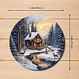 Підставка під чашку Зимові хатки 10 см, фото 4