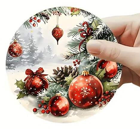 Підставка під чашку Зимові ялинки 10 см, фото 1