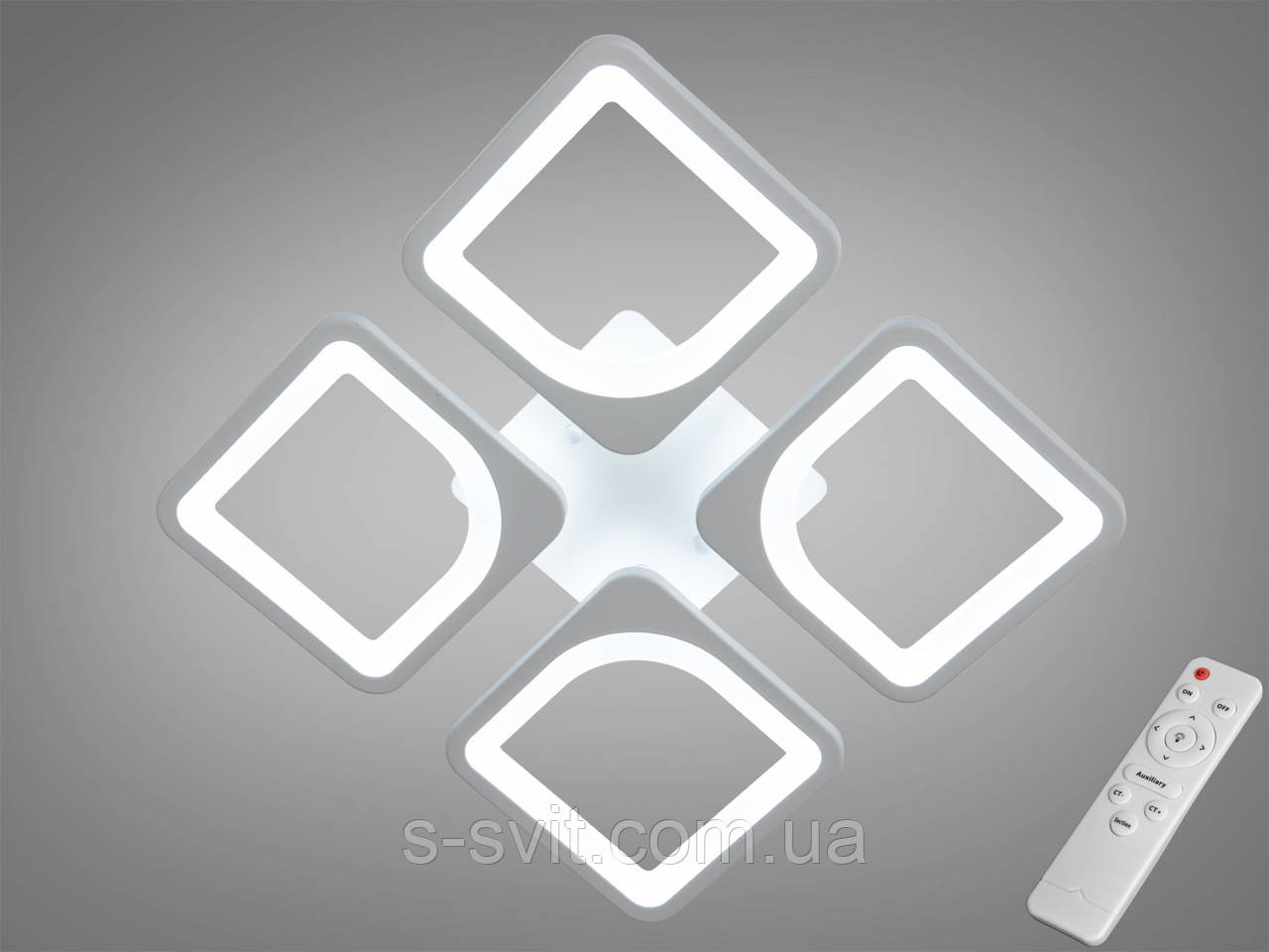 Світлодіодна люстра смарт світильник з ІЧ пультом та дімером, 60W, фото 1