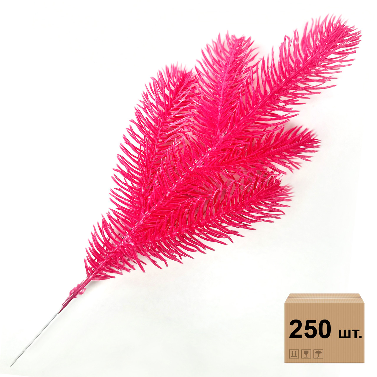 Гілка хвойна лита Blush Pink рожева 33 см | ТМ HVOYA (250 шт.), фото 1