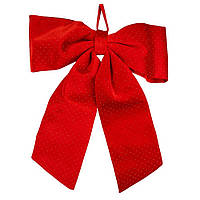 Бант на ялинку або двері Червоний оксамит 67х87 см 19245-019