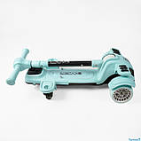 Дитячий триколісний самокат біговел із сидінням складаний Skyper BL-72440 5в1 для дітей від 1 року Рожевий, фото 4