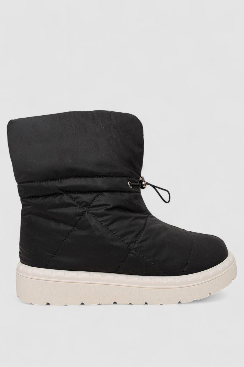 Дутики жіночі зимові на хутрі, колір чорно-бежевий, 248RFM300, фото 1