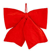 Бант на ялинку або двері Червоний оксамит 48х48 см 19245-017