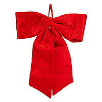 Бант на ялинку або двері Червоний оксамит 67х87 см 19245-020