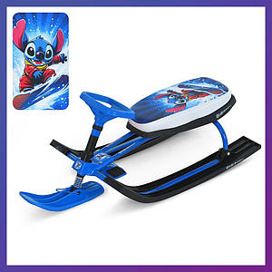Дитячий снігокат MS 1778-8 з низькою рамою Синій