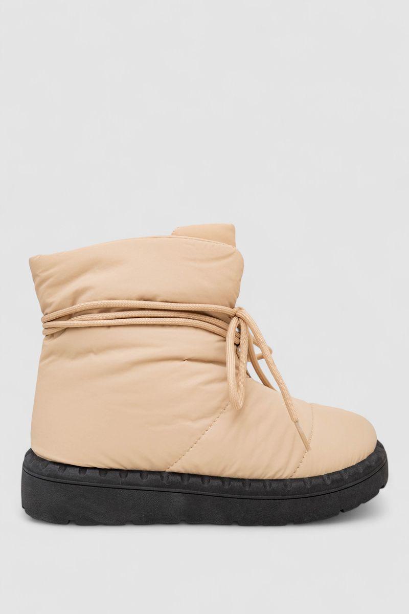 Дутики жіночі зимові на хутрі, колір бежево-чорний, 248RFM600, фото 1