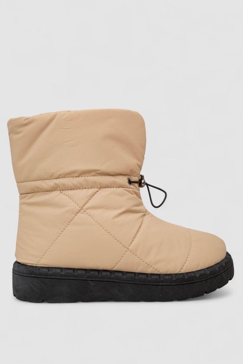 Дутики жіночі зимові на хутрі, колір бежево-чорний, 248RFM300-6, фото 1